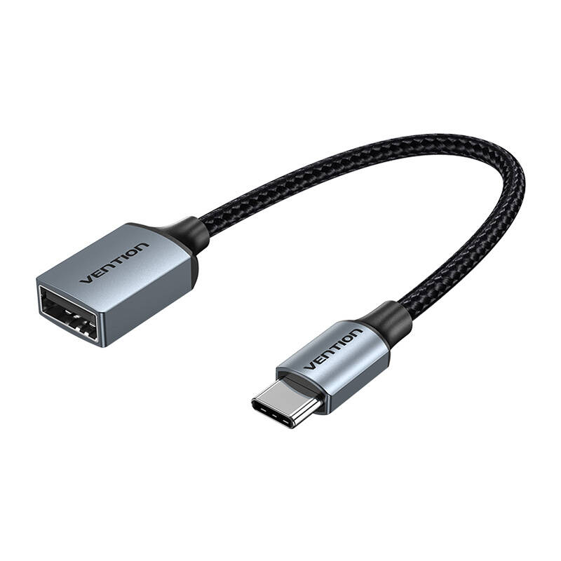 USB-C 2.0 vīrišķais-USB OTG kabeļa Vention atvere CCWHB 0,15 m, 2A, pelēks