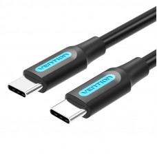 USB-C 2.0 kabelis COSBG PD60W 1,5 m melns PVC