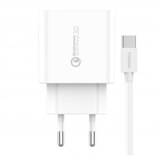 Foneng Fast charger Foneng 1x USB EU46 QC 3.0+ USB Type C cable