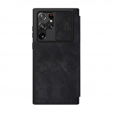 Maciņš Nillkin Qin Leather Pro tālrunim SAMSUNG S22 Ultra (melns)