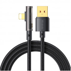 USB uz lightning prizmu 90 grādu kabelis Mcdodo CA-3510, 1,2 m (melns)