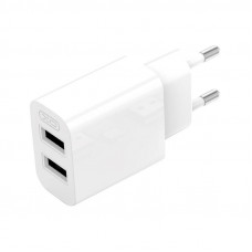 XO Wall charger XO L109  2.4A 12W 2x USB-A,  cable USB Type-C,  (white)