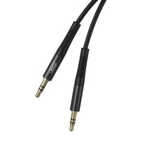 Audio kabelis XO mini ligzda 3,5 mm AUX, 2 m (melns)