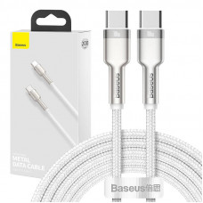 Baseus kabelis no USB-C uz USB-C Baseus Cafule, 100 W, 2 m (balts)