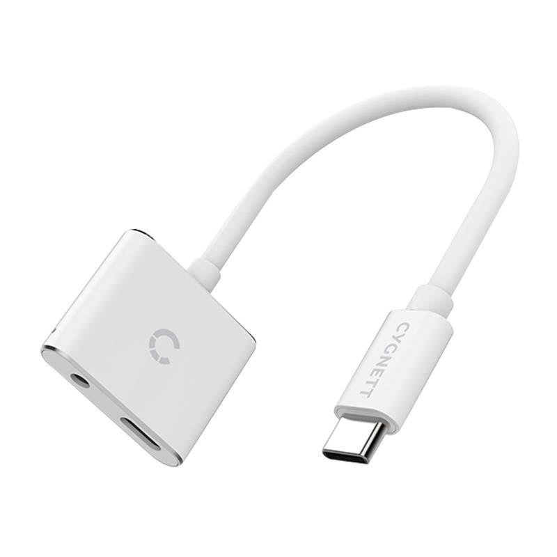 Cygnett Adapter audio USB-C to mini jack 3.5mm i USB-C Cygnett Essential (white)