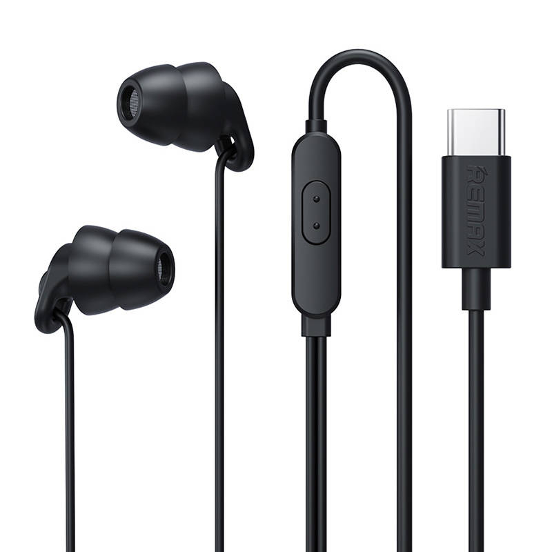 Remax Earphones Remax RM-518a, USB-C, 1.2m (black)