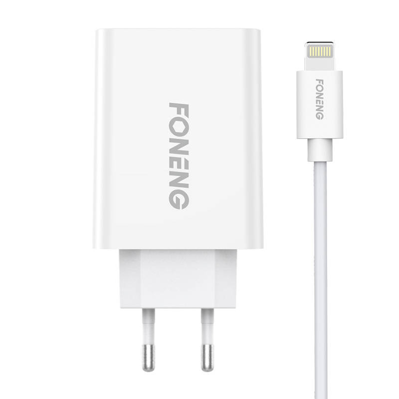 Foneng Fast charger Foneng 1x USB EU43 + USB Lightning cable