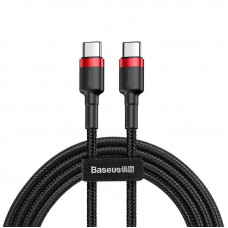 Baseus USB-C PD Baseus kabelis Cafule PD 2.0 QC 3.0 60W 1m (melns un sarkans)