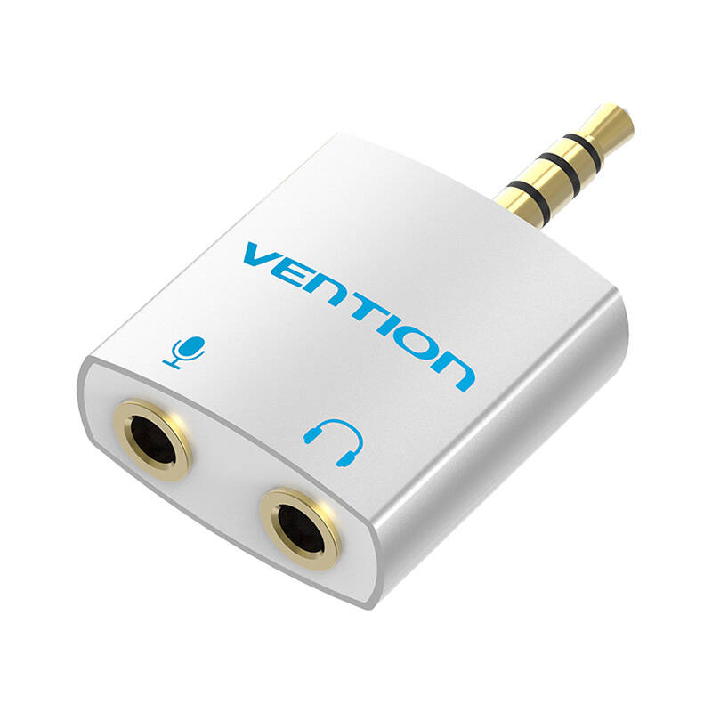 Vention Adapter audio 4-pole 3.5mm male to 2x 3.5mm female Vention BDBW0 silver