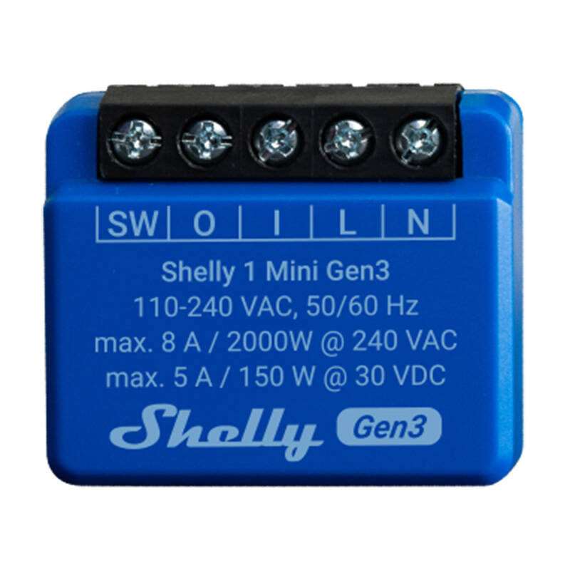 Shelly 1 Mini Gen3 kontrolieris