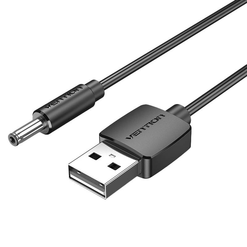 Vention Cable USB-A to DC 3,5mm barrel jack Vention CEXBG 5V 1,5m black