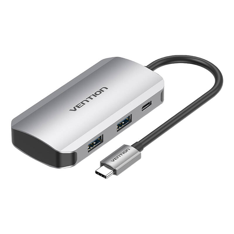 Vention USB-C Docking Station to 4x USB3.0, PD 0.15m Vention TNBHB (gray)