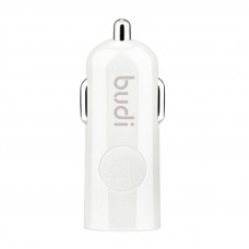 Budi LED car charger Budi 1xUSB-A, 2.4A (white)