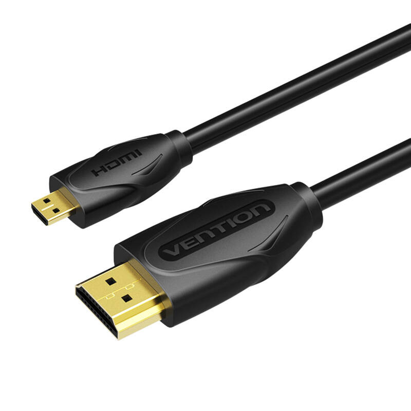 Micro HDMI uz HDMI kabelis Vention VAA-D03-B100 1m 4K 30Hz (melns)