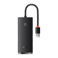 Hub 4in1 USB uz 4x USB 3.0, 25 cm (melns)