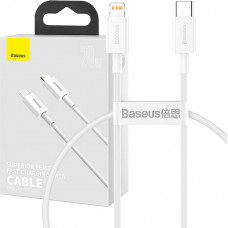 Baseus Superior sērijas USB-C kabelis uz Lightning, 20 W, PD, 0,25 m (balts)