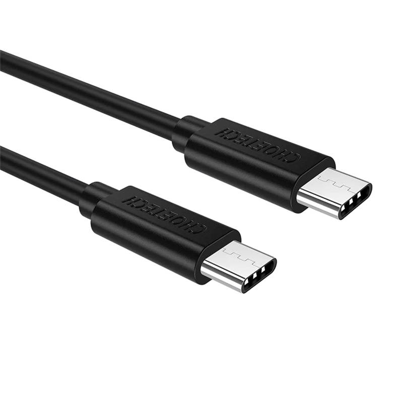 USB-C–USB-C kabelis, Choetech CC0001, 0,5 m (melns)