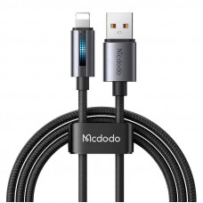 Mcdodo CA-5660 USB-A to Lightning cable with flashing light 1.2m (black)