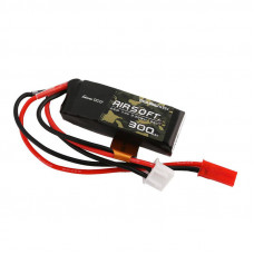 Gens Ace 25C 3000mAh 2S2P 7.4V Saddle Airsoft Gun Lipo Battery with Mini Deans(T) Plug