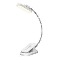 Bezvadu lampa Glocusent grozāma grāmatu lampa, USB-C 1000mAh (balts)