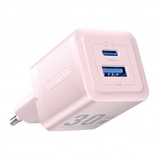 Vention Wall charger, Vention, FEQP0-EU,  USB-C + USB- A,  30W/30W, GaN (pink)