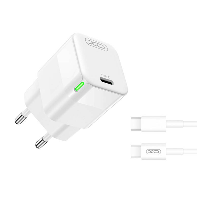 Sienas lādētājs XO CE06, 30W, USB-C, ar kabeli UBS-C