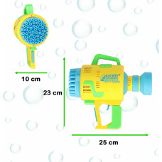 Ziepju burbuļu automāts,pistole gaiši dzeltens