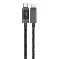 XS05 100 W USB-C–USB-C kabelis (melns)