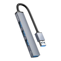 Orico AH-A13 USB uz 4x USB 3.0 centrmezgla adapteris (pelēks)