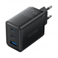 Sienas lādētājs, Vention, FERB0-EU, 2xUSB-C, USB-A, 65W/65W/30W, GaN (melns)