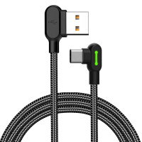 Mcdodo USB–USB-C kabelis Mcdodo CA-5280 LED, 3 m (melns)