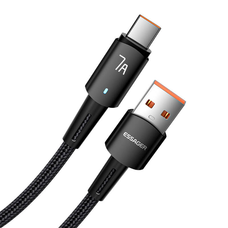 Essager USB-A to USB-C cable, Essager, EXC7A-CGB01-P, 100W, 0.5m (black)