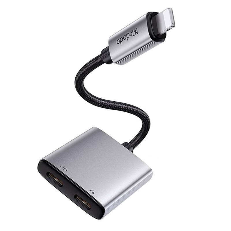 Mcdodo 2in1 audio adapteris Mcdodo CA-5540 2in1 Lightning to Lightning + DC 3,5 mm