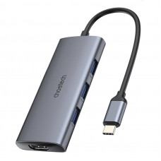 Adapteris 7in1 ,Choetech, HUB-M19 USB-C ,(sudrabs)