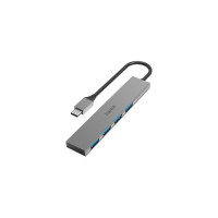 Hama 00200101 ārējais 4 portu USB-A centrmezgls — USB-C vīriešu