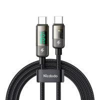 Mcdodo CA-3611 USB-C uz USB-C kabelis, automātiska izslēgšana, PD 100 W, 1,8 m (melns)