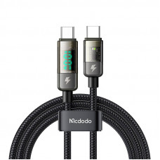 Mcdodo CA-3611 USB-C uz USB-C kabelis, automātiska izslēgšana, PD 100 W, 1,8 m (melns)