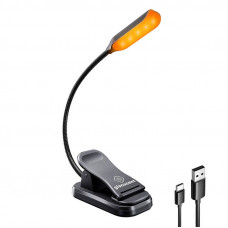 Glocusent Wireless lamp Glocusent clip-on book light, USB-C (Black)