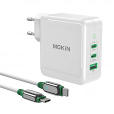 Lādētājs MOKiN PD140W 2C1A GaN 2xUSB-C 1xUSB-A (melns)