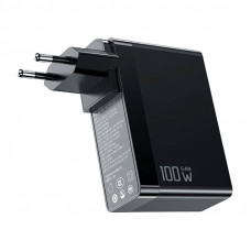 Mcdodo GaN Mcdodo CH-8101 Pro universāls AK/ASV/ES ceļojumu lādētājs/adapteris, 100W, 2xUSB-C, USB-A (melns)