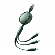 3in1 USB uz USB-C / Lightning / Micro USB kabelis, Mcdodo CA-7257, 3,5 A, 1,2 m (zaļš)