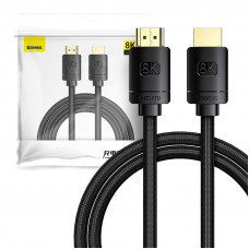 Augstas izšķirtspējas sērijas HDMI 2.1 kabelis, 8K 60Hz, 3D, HDR, 48Gbps, 3 m (melns)