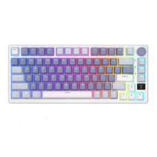 Bezvadu mehāniskā tastatūra Royal Kludge RKM75 RGB, sudraba slēdzis (zils)