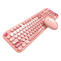 Mofii Lovely 2,4 G bezvadu tastatūras un peles komplekts (rozā krāsā)