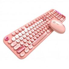 Mofii Lovely 2,4 G bezvadu tastatūras un peles komplekts (rozā krāsā)