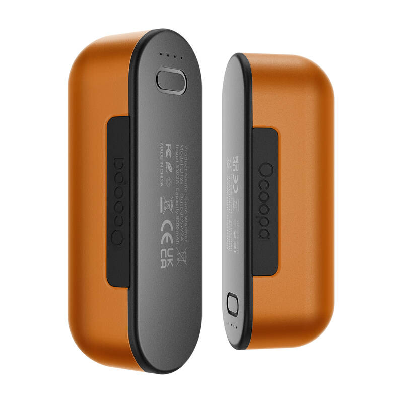 UT2s 2x5000 mAh roku sildītājs ar Powerbank funkciju, USB-C, oranžs