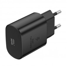 EU51 USB-C 25 W tīkla lādētājs + USB-C — USB-C kabelis (melns)