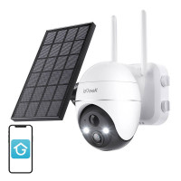 Bezvadu 5MP WiFi āra kamera ieGeek ZS-GX4S balta ar saules paneli