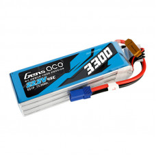 Gens ace 3300mAh 22.2V 45C 6S1P Lipo akumulators ar EC5 savienotāju