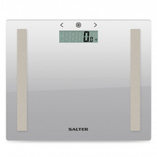 Salter 9113 SV3RAREU16 Compact Glass Analyser Bathroom Scales - Silver